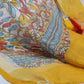 Mustard Linen Printed Dupatta