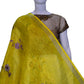 Women's Yellow Linen Printed Dupatta