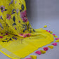 Women's Yellow Linen Printed Dupatta