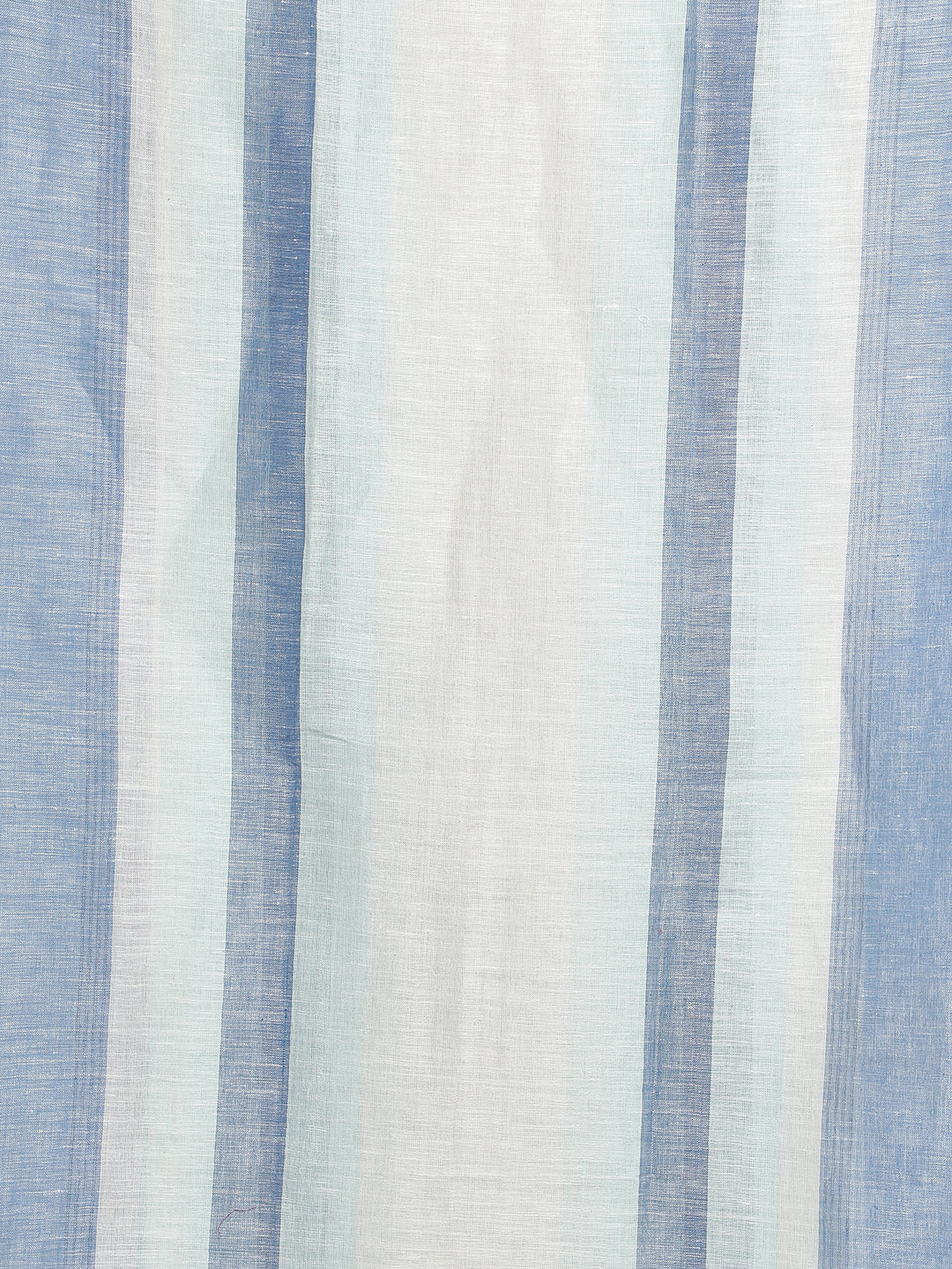 Blue Linen Stripe Printed Stoles