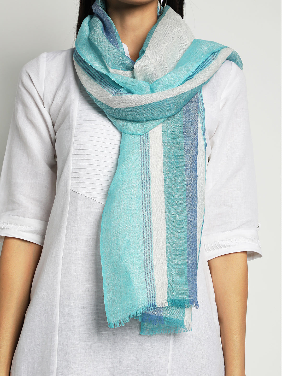 Linen Stripe Printed Stoles