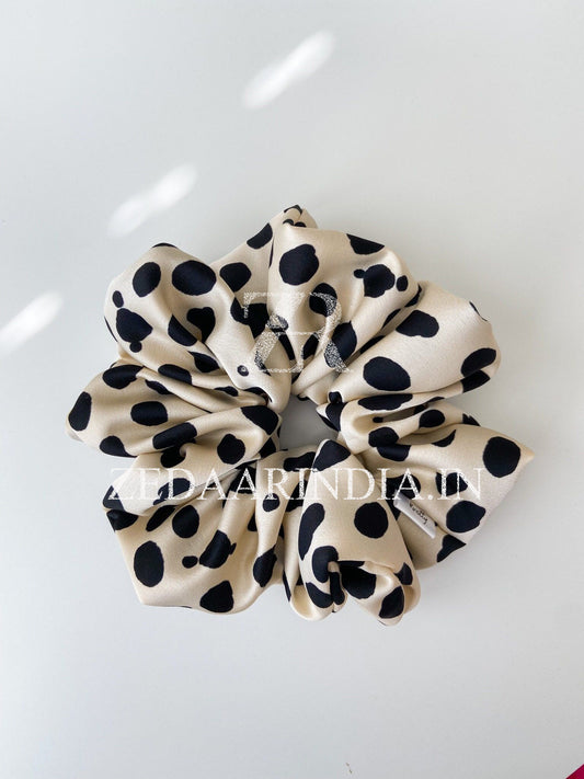 Printed Silk Hair Scrunchies (Pack Of 2)