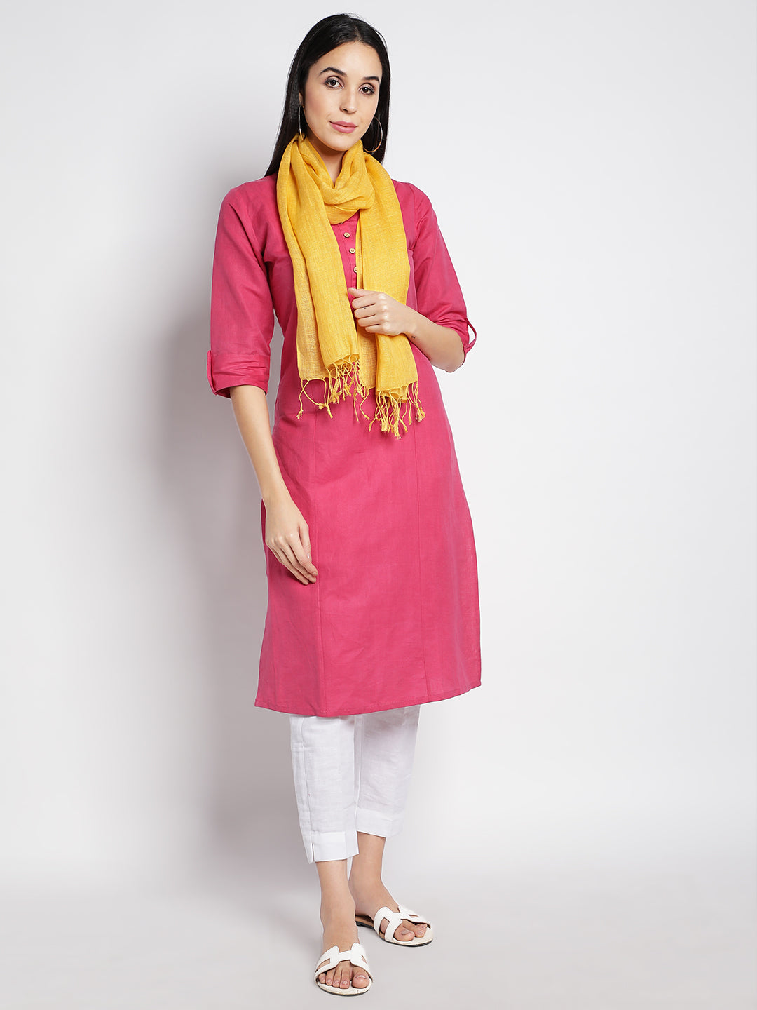 Yellow Linen Stoles & Scarves