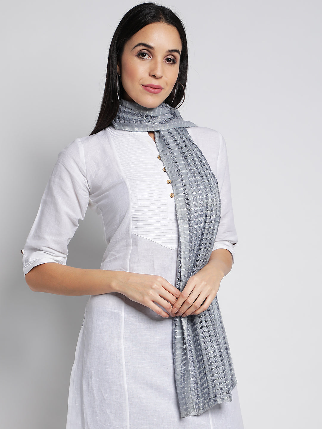 Grey Lattice Stoles