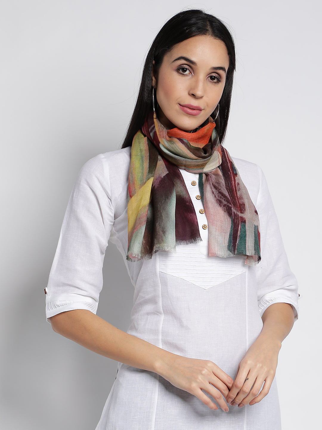 Multicolor Digital Modal Stoles & Scarves