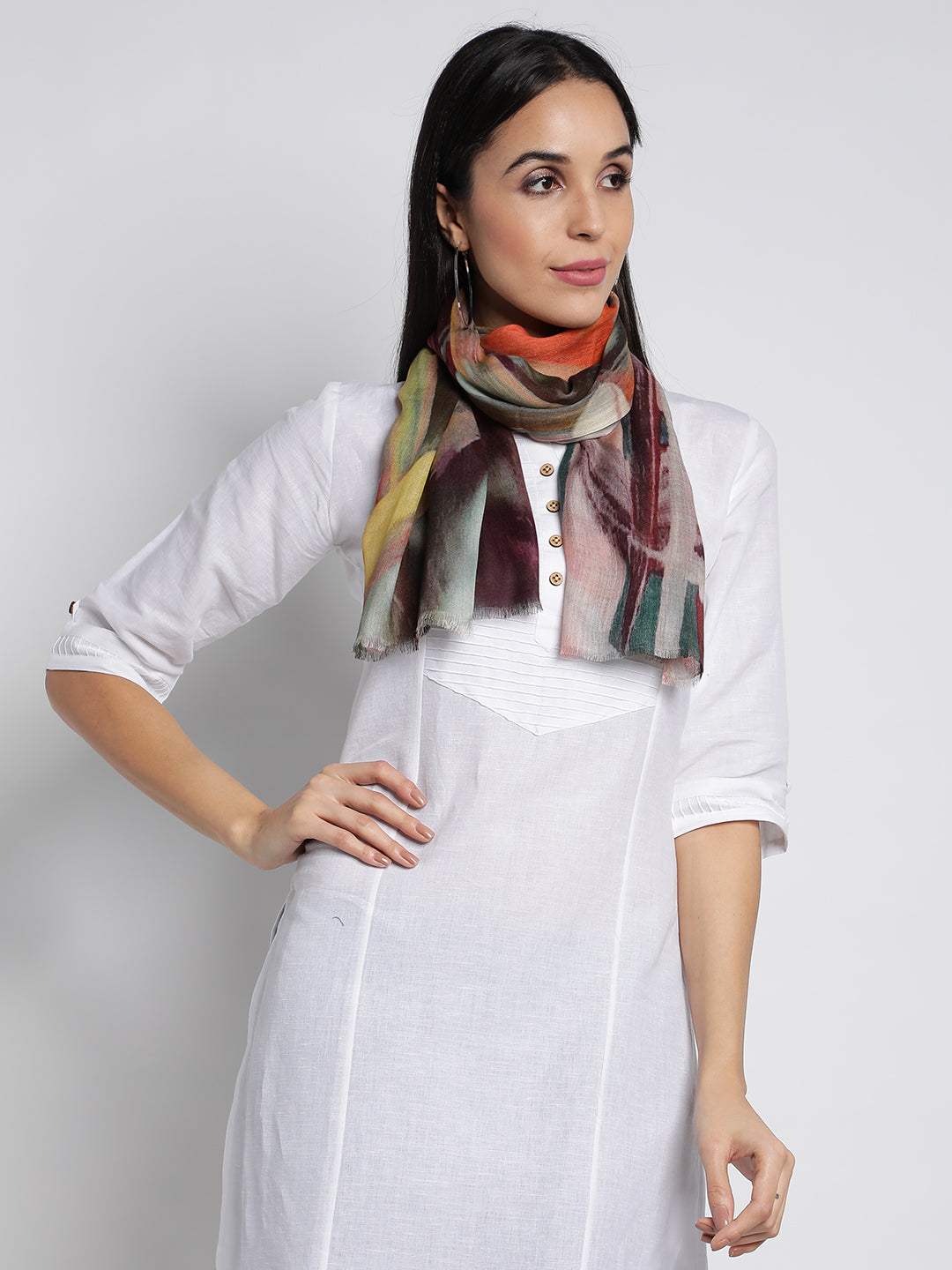 Multicolor Digital Modal Stoles & Scarves