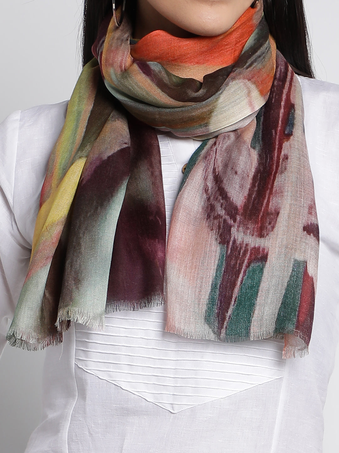 Multicolor Digital Modal Stoles & Scarves