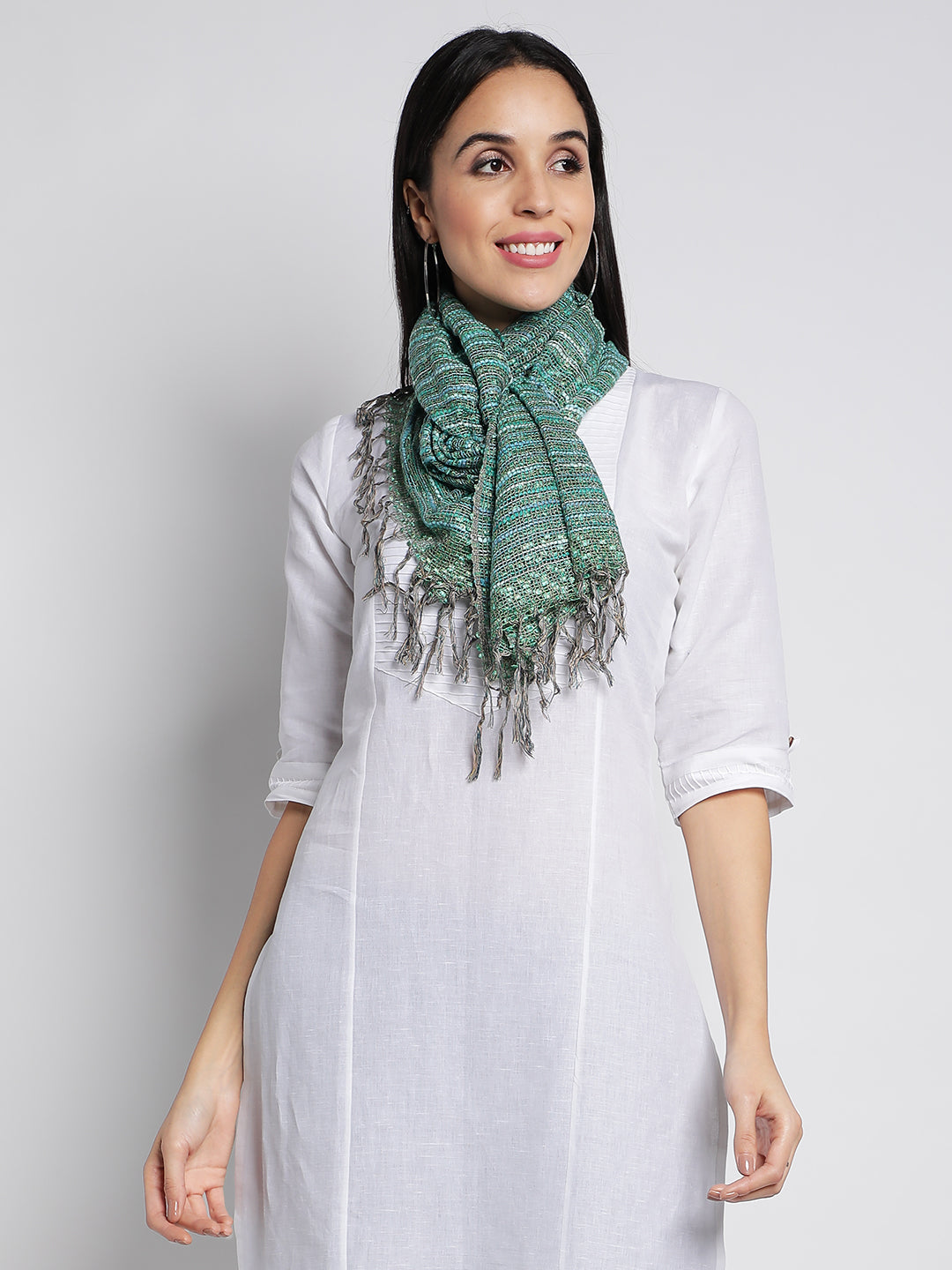 Green Woven Stoles & Scarves