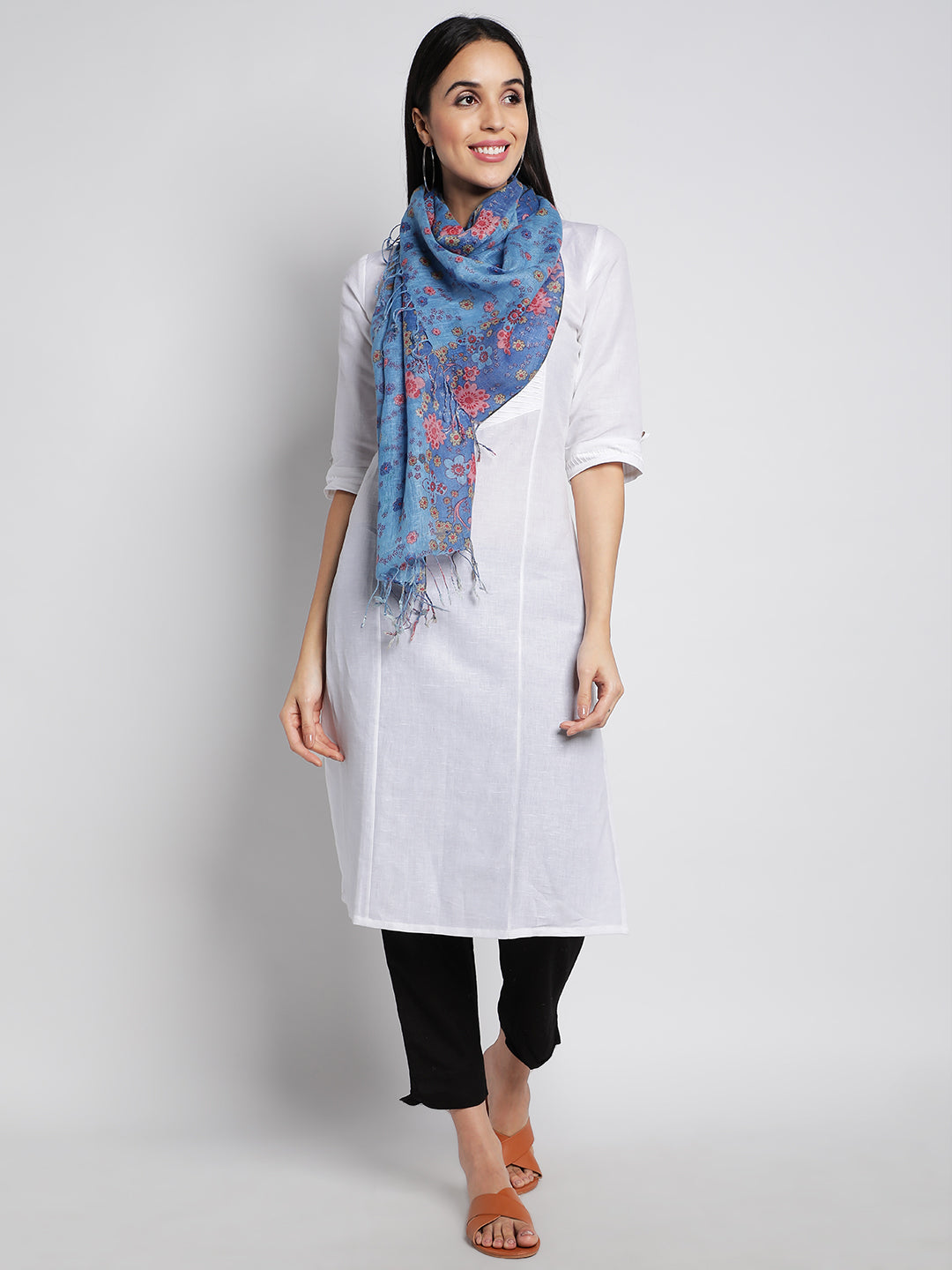 Blue Linen Digital Stoles & Scarves