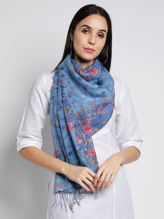 Blue Linen Digital Stoles & Scarves