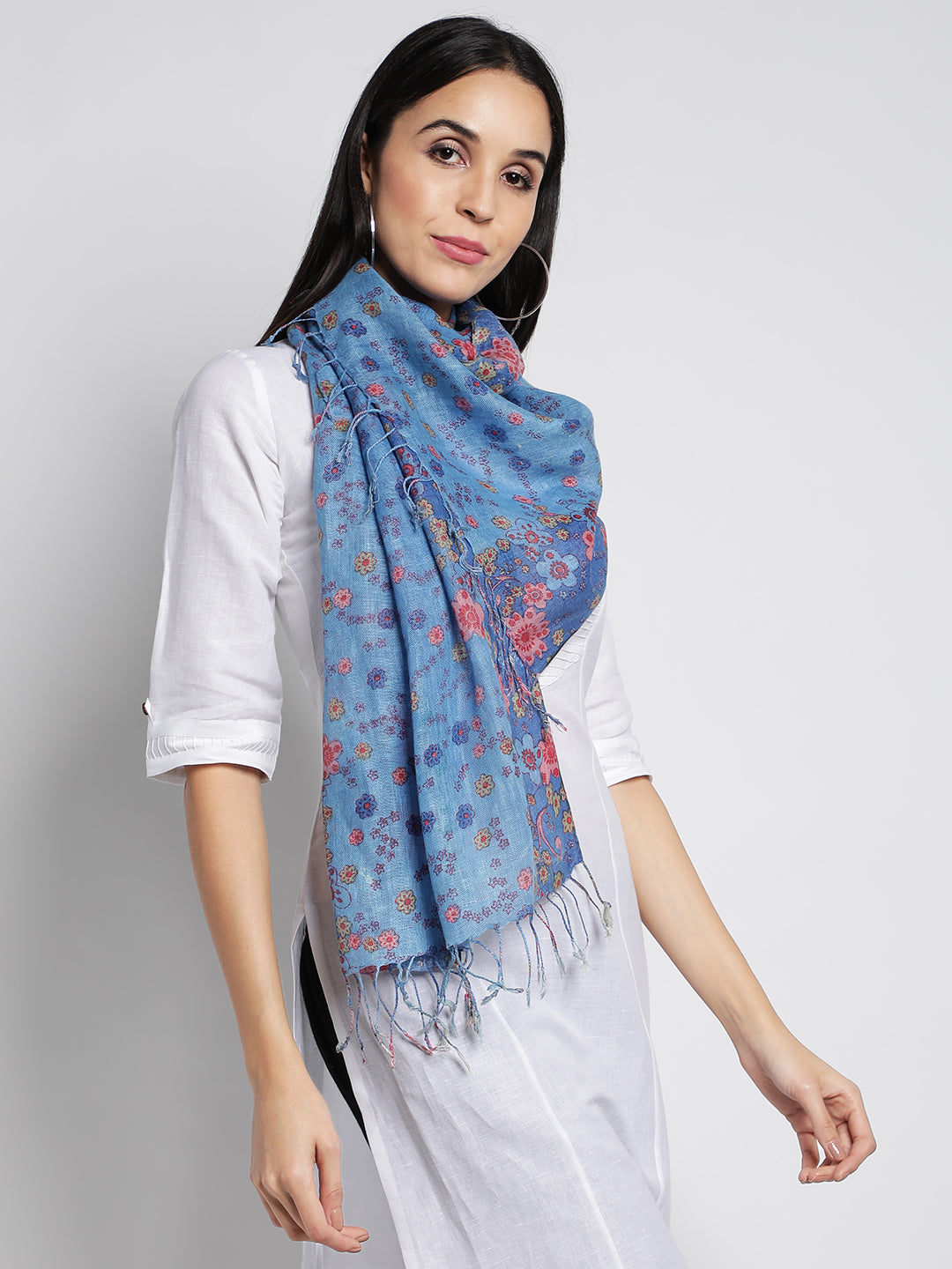 Blue Linen Digital Stoles & Scarves