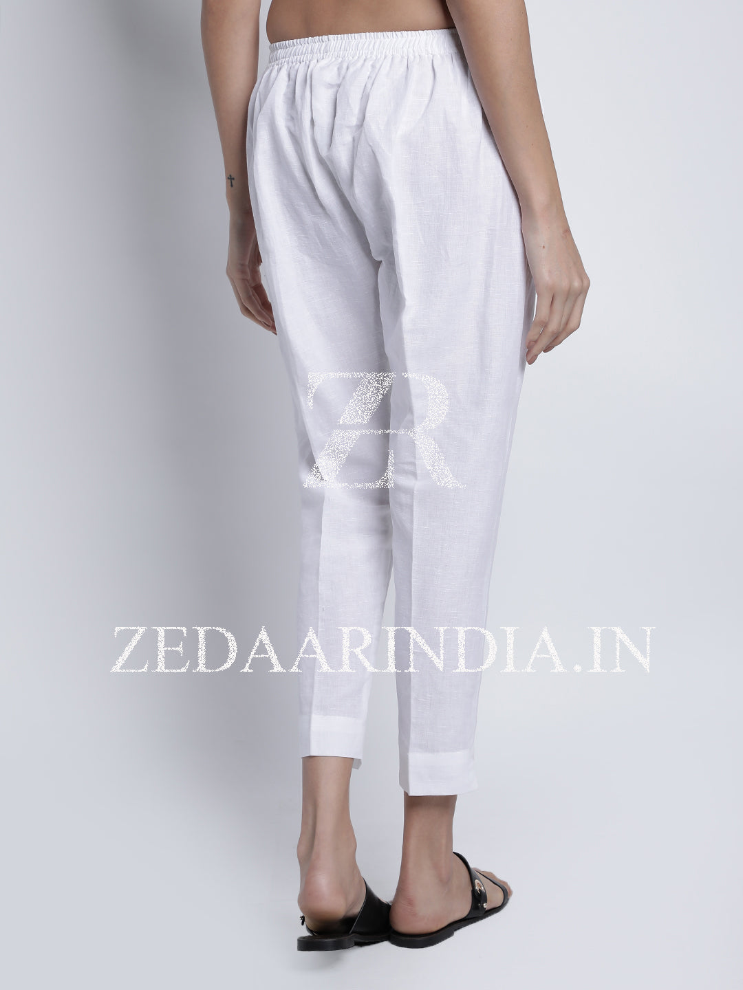 Women's White Linen Pants