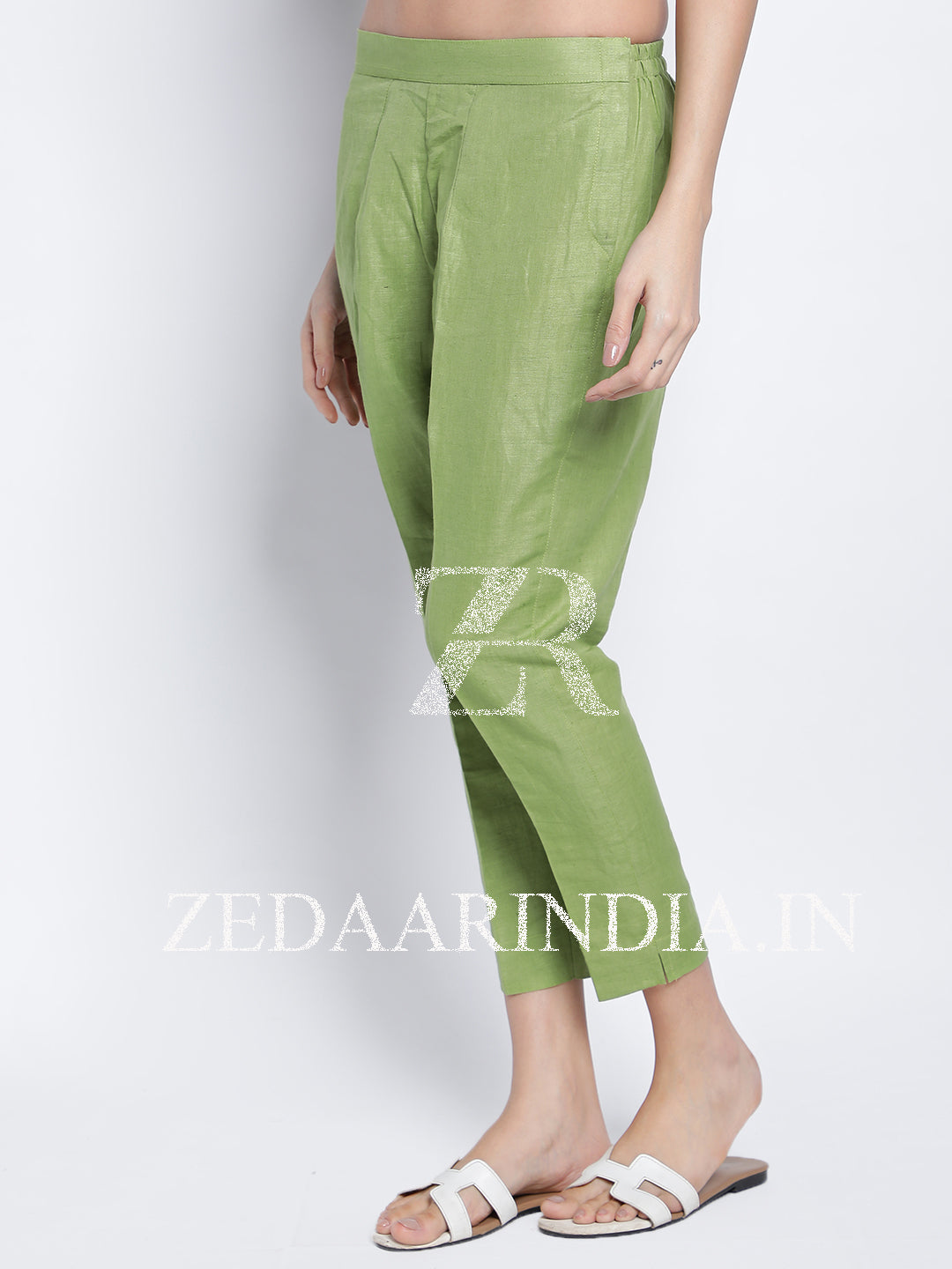 Women's Green Linen Pants