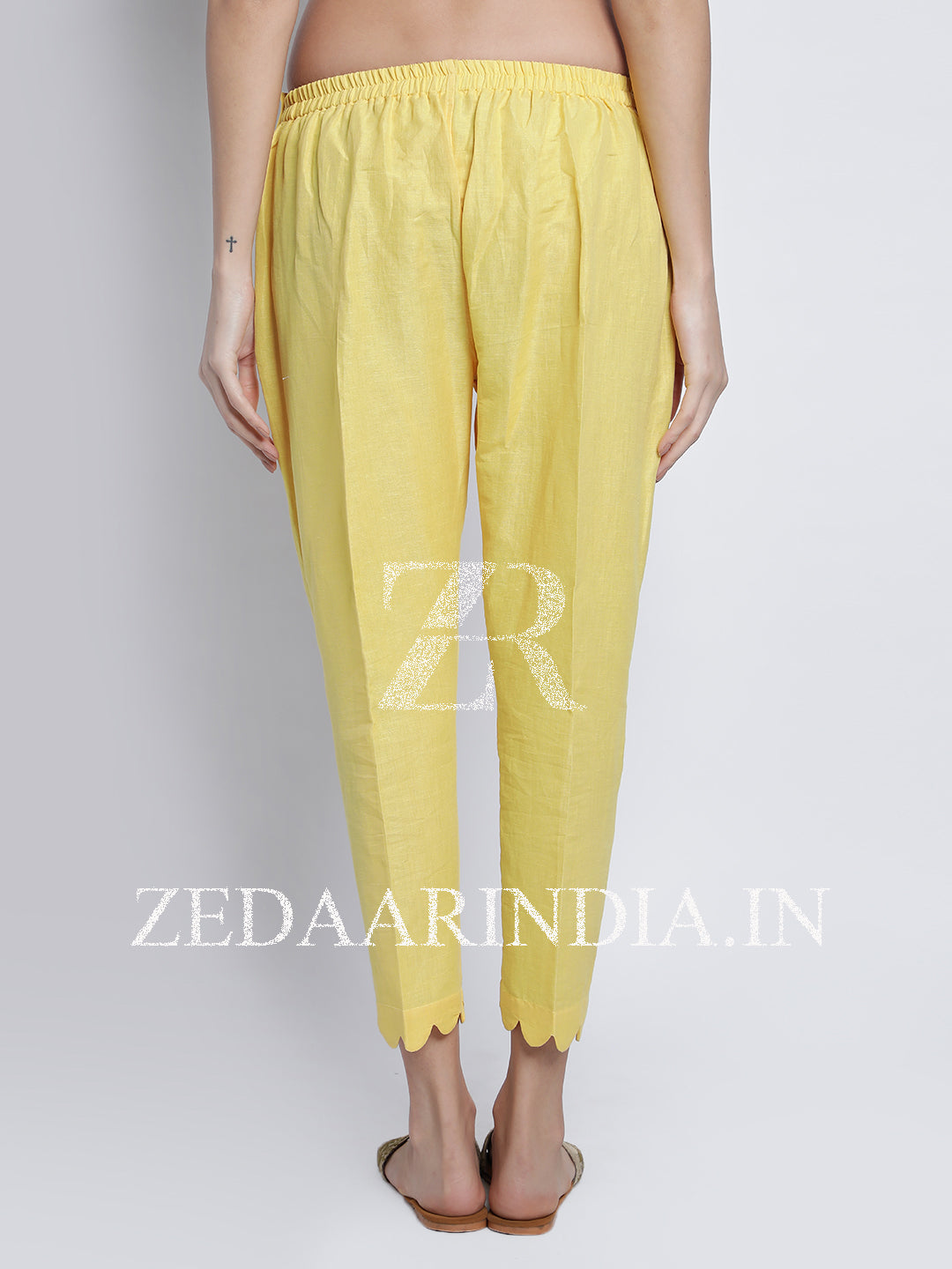 Women's Yellow Linen Pants