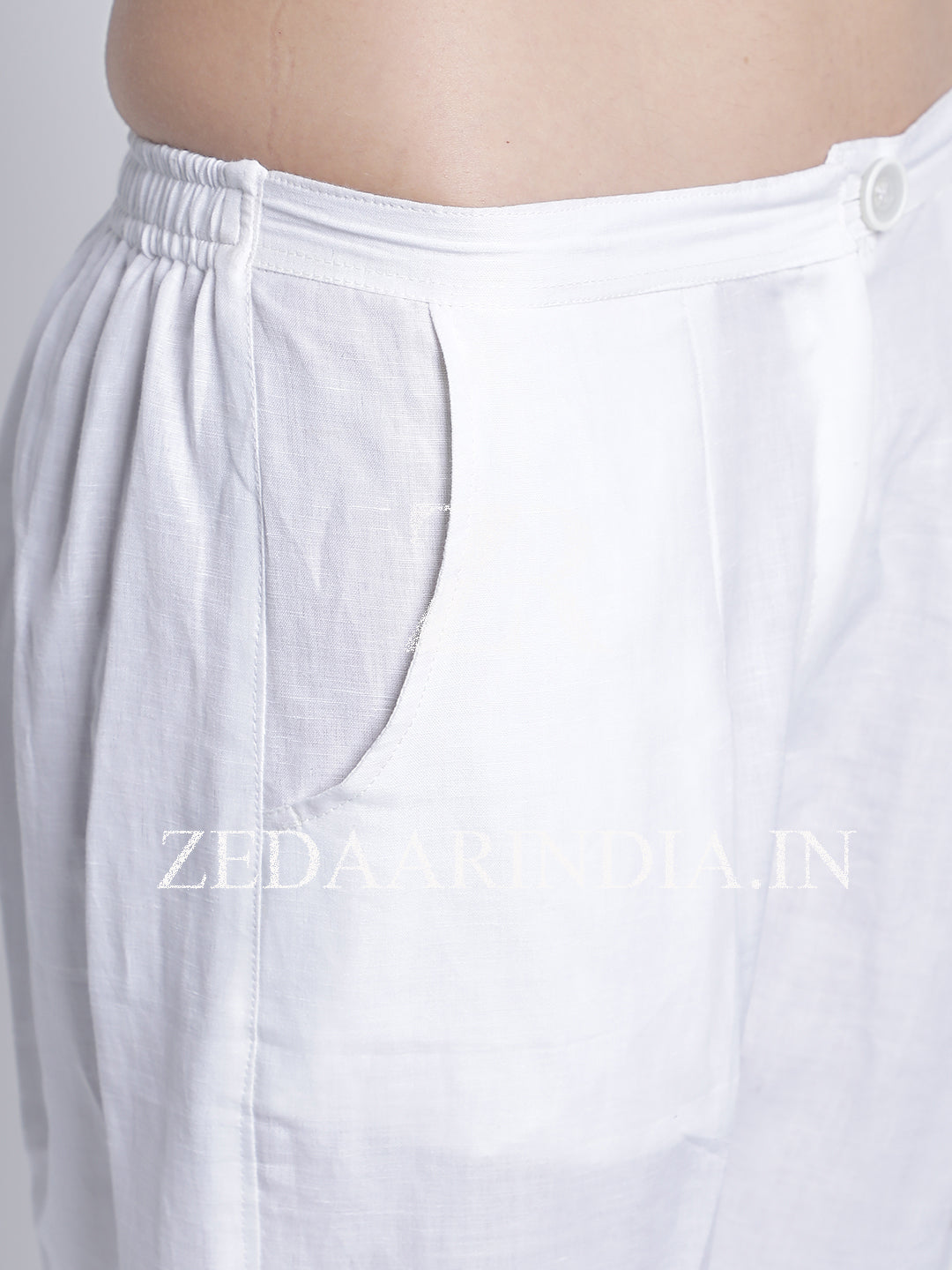 Women's White Linen Pants