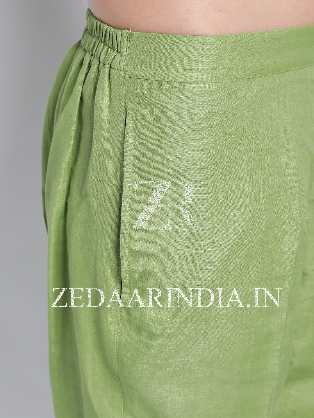 Women's Green Linen Pants