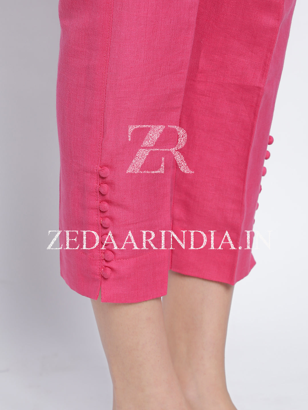 Women's Pink Linen Pants